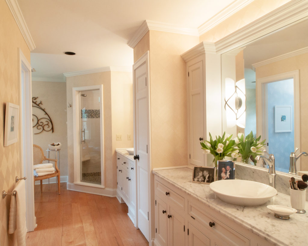 Master bath with his and hers vanities