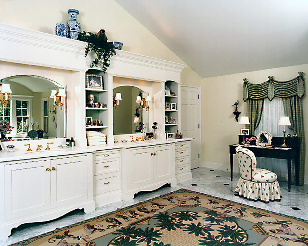 Master bath with his and hers vanities