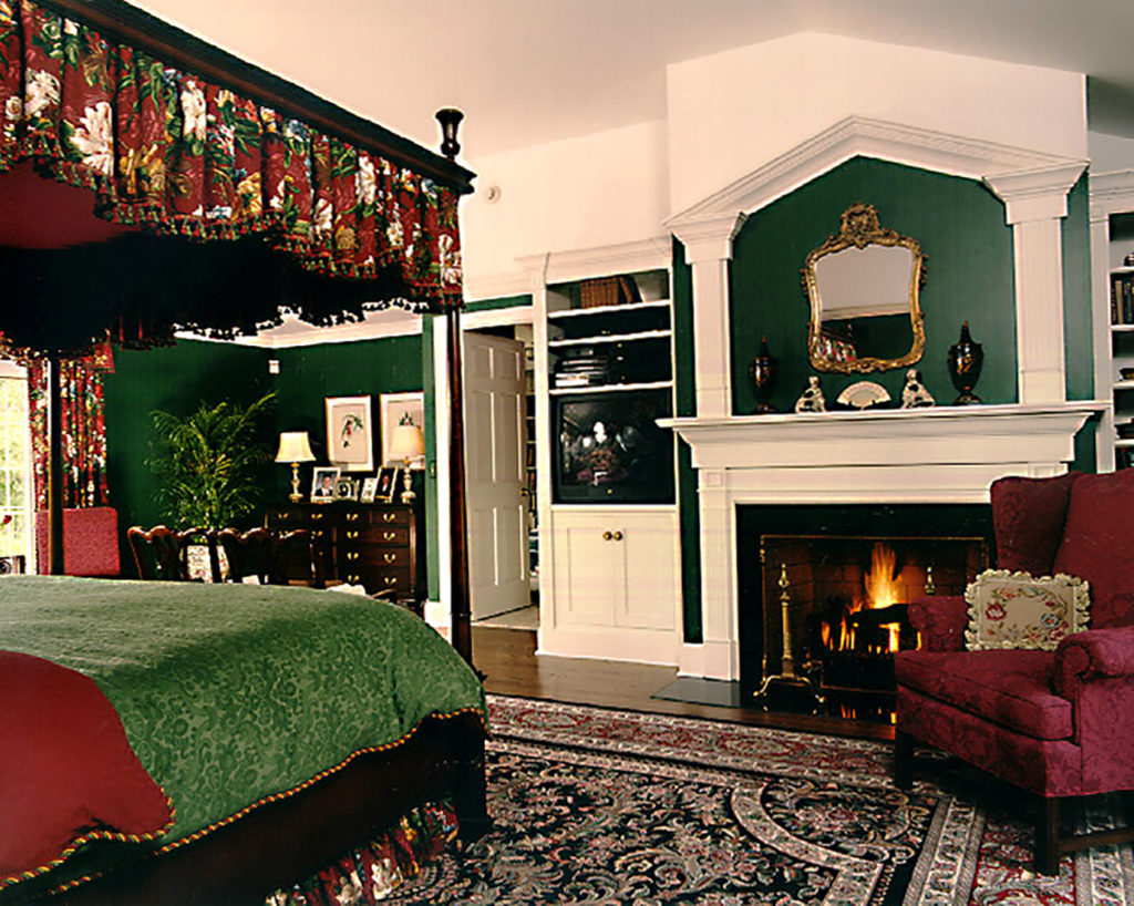 Master bedroom with fireplace