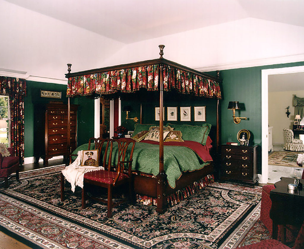 Master bedroom with antique canopy bed